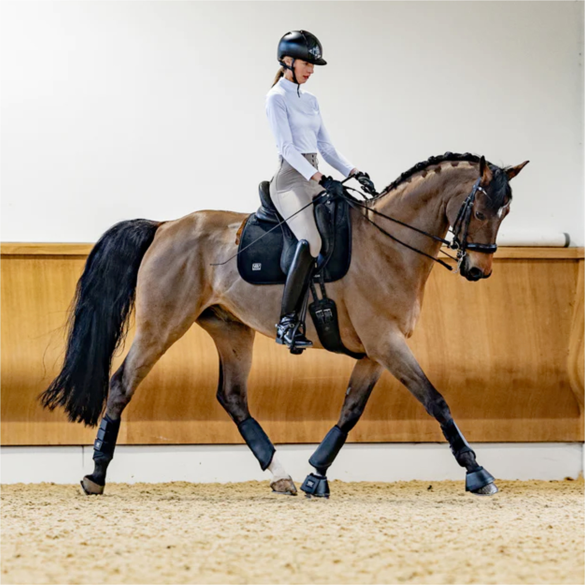 2026 Woof Wear Elite Confort Plus Dressage Tapis De Selle WS0054-BKBK - Black